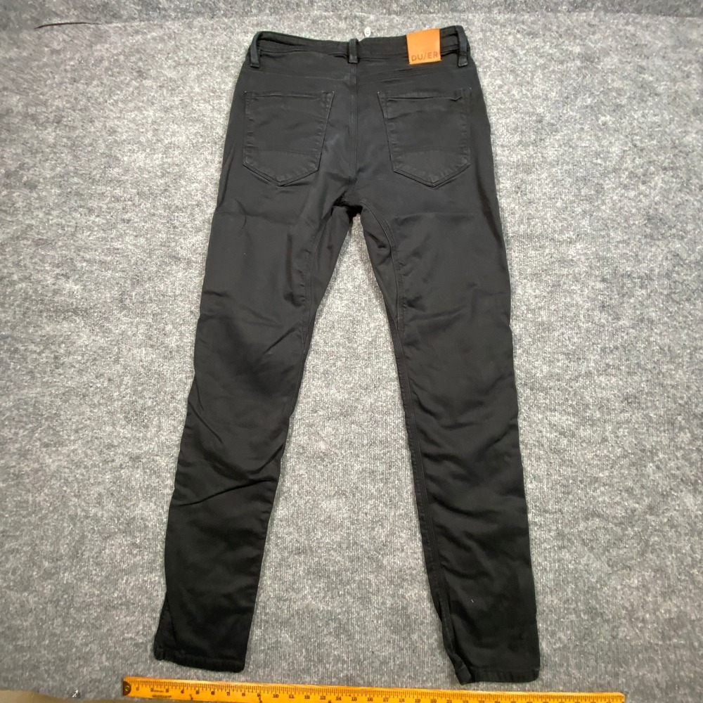 DU/ER L2X Slim Fit Mens Performance Denim Pants Black Size 31x31.5 Gusseted